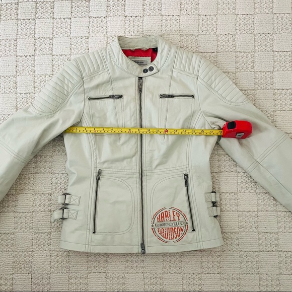 Womens Special Edition White Harley Davidson Leather Jacket. - Picture 4 of 4